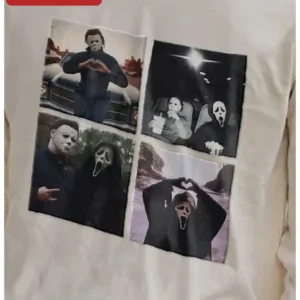 Michael Myers Ghostface Tee Horror Movie Slasher Icons Cute Couple Gift Shirt available at our Los Angeles warehouse