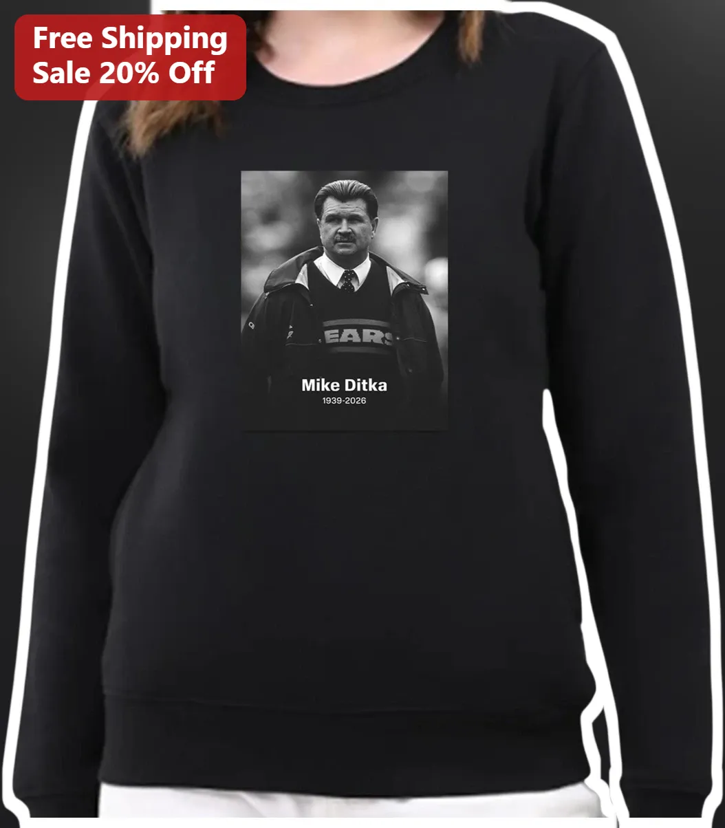 Mike Ditka 1939-2026 Memorial Tribute Sweatshirt Chicago Bea — Los Angeles Mike Ditka 1939-2026 Memorial Tribute Sweatshirt Chicago Bears Legend NFL Fan Gear available at our Los Angeles warehouse