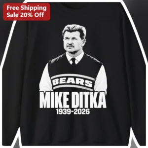 Mike Ditka Bears 1939-2026 Memorial Sweatshirt available at our Los Angeles warehouse