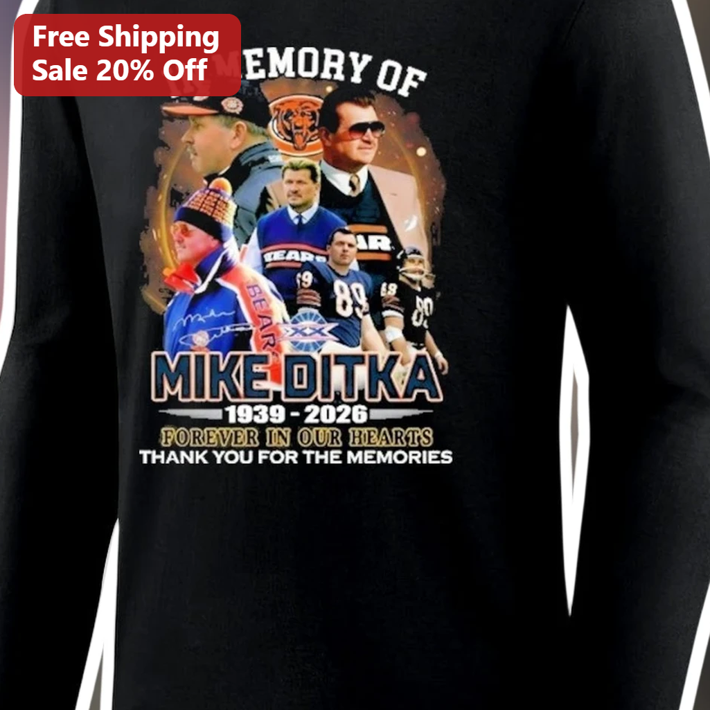 Mike Ditka Memorial Long Sleeve Shirt In Memory Of Forever I — Los Angeles Mike Ditka Memorial Long Sleeve Shirt In Memory Of Forever In Our Hearts Chicago Bears Tribute Gift available at our Los Angeles warehouse