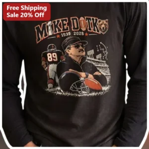Mike Ditka Vintage Distressed Portrait Long Sleeve Tee Chicago Bears NFL Legend Gift available at our Los Angeles warehouse