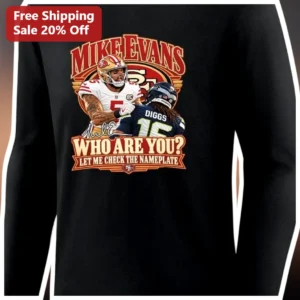 Mike Evans Who Are You Let Me Check The Nameplate Long Sleeve Shirt NFL Fan Gift available at our Los Angeles warehouse