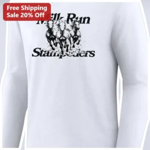 Mill Run Stampede Long Sleeve Tee Western Horse Gallop Graphic Shirt available at our Los Angeles warehouse