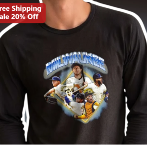 Milwaukee Baseball Players Long Sleeve Tee available at our Los Angeles warehouse