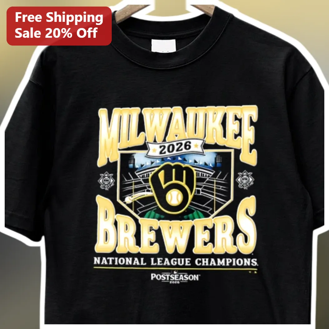 Milwaukee Brewers National League Champions Postseason Tee available at our Los Angeles warehouse