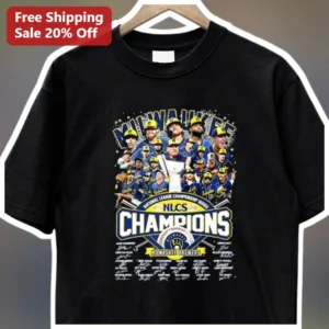 Milwaukee Brewers NLCS Champions Tee National League Championship Series Baseball Fan Shirt available at our Los Angeles warehouse