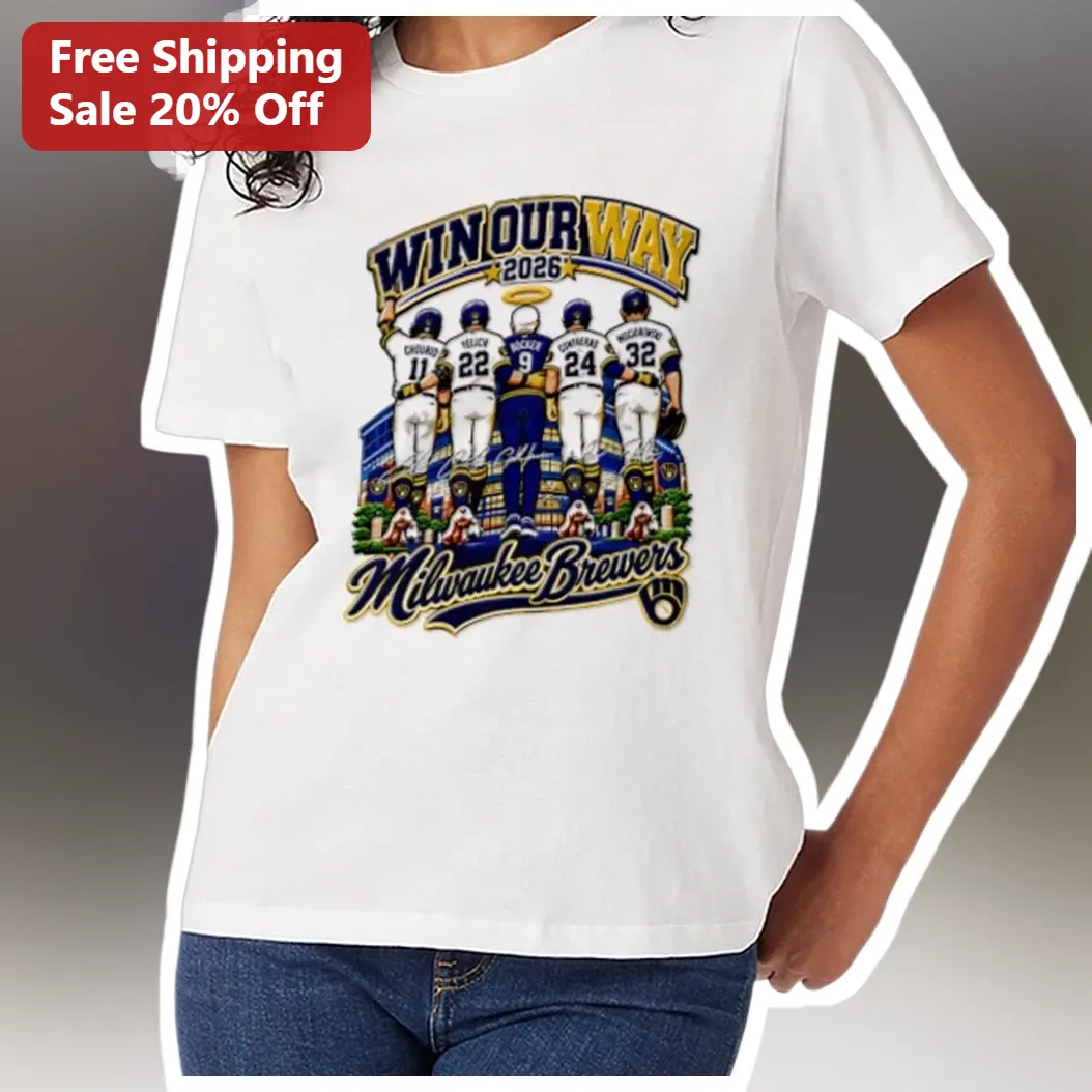 Milwaukee Brewers Win Our Way Christian Yelich Graphic Tee B — Los Angeles Milwaukee Brewers Win Our Way Christian Yelich Graphic Tee Baseball Fan Shirt available at our Los Angeles warehouse