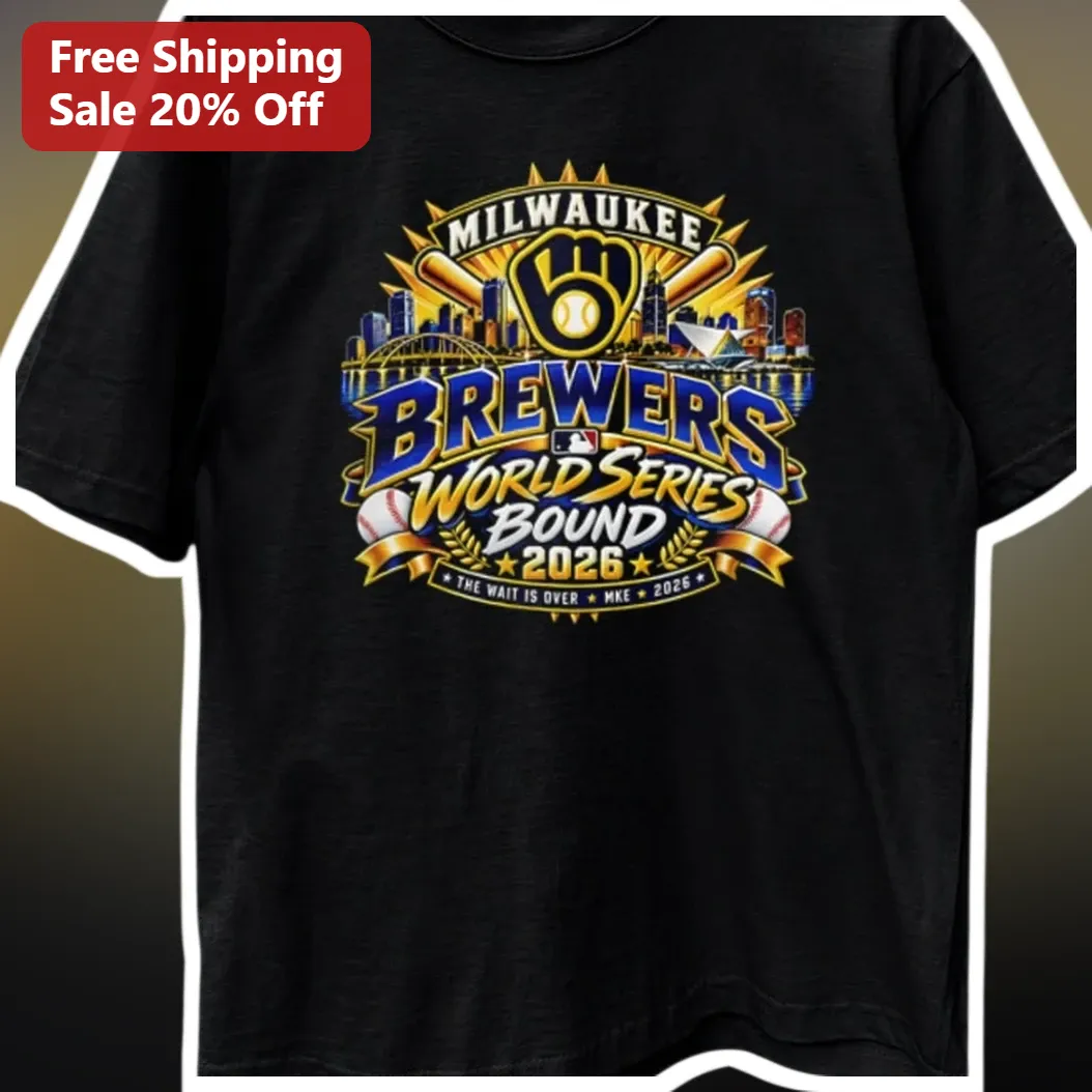 Milwaukee Brewers World Series Bound 2026 Tee Baseball Fan Gift Apparel available at our Los Angeles warehouse