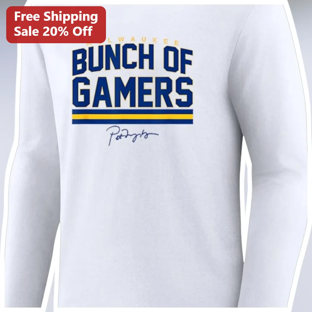 Milwaukee Bunch of Gamers Long Sleeve Tee Pat Murphy Quote B — Los Angeles Milwaukee Bunch of Gamers Long Sleeve Tee Pat Murphy Quote Brewers Fan Apparel available at our Los Angeles warehouse