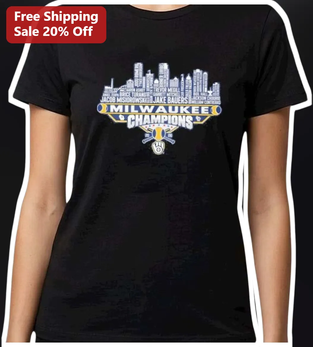Milwaukee Champions Tee Baseball Fans Gift — Los Angeles Milwaukee Champions Tee Baseball Fans Gift available at our Los Angeles warehouse