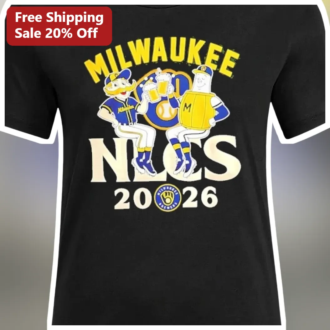 Milwaukee NLCS Bernie Brewer Barrel Man Tee Baseball Fan Gift available at our Los Angeles warehouse