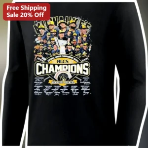 Milwaukee NLCS Champions Long Sleeve Tee Baseball Fans Commemorative Shirt available at our Los Angeles warehouse
