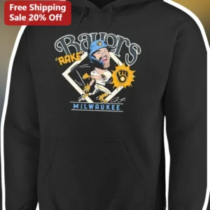Milwaukee Rake Balls Christian Yelich Hoodie Funny Baseball Fan Pullover available at our Los Angeles warehouse