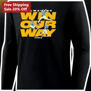 Milwaukee Win Our Way Long Sleeve Tee Baseball Star Wars Parody Gift for Men available at our Los Angeles warehouse
