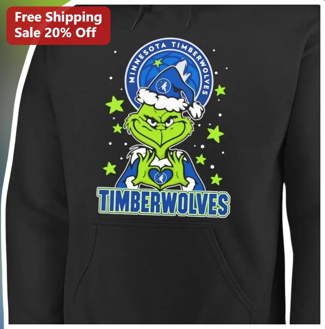 Minnesota Timberwolves The Grinch Christmas Hoodie — Los Angeles Minnesota Timberwolves The Grinch Christmas Hoodie available at our Los Angeles warehouse