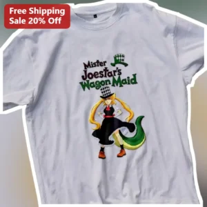Mister Joestar's Wagon Maid Tee Robert E. O. Speedwagon Anime Graphic Shirt available at our Los Angeles warehouse