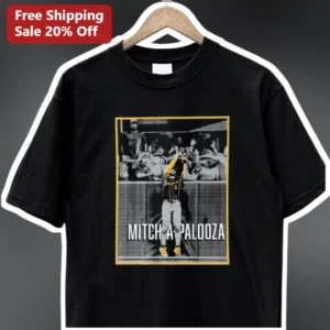 MITCH-A-PALOOZA Tee Mitch Haniger Baseball Outfielder Catch Graphic Shirt for Men available at our Los Angeles warehouse