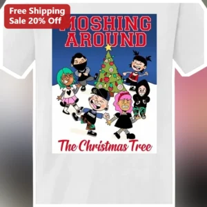 Moshing Around Christmas Tree Tee Punk Rock Holiday...