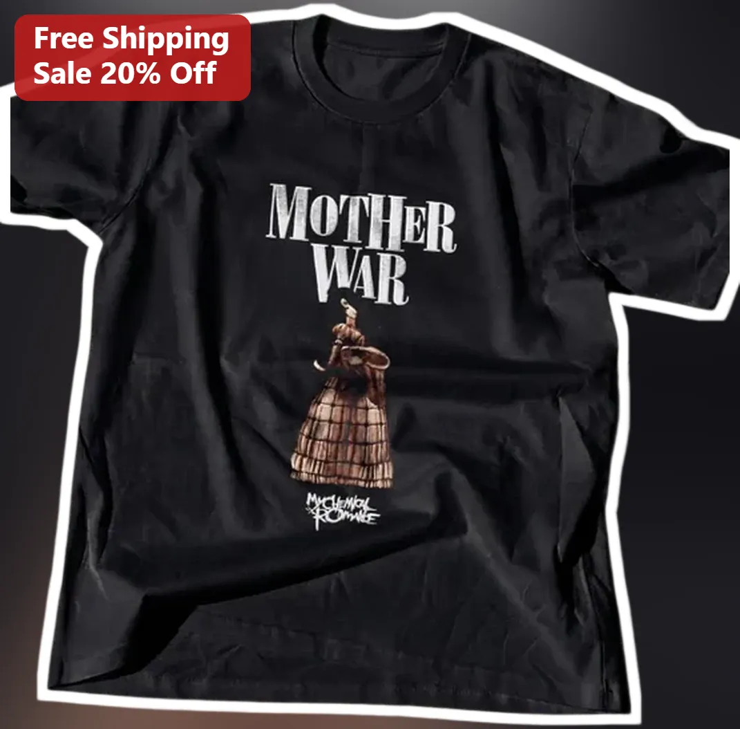 Mother War My Chemical Romance Tee Vintage Black Parade Emo Band Merch Distressed Graphic Shirt available at our Los Angeles warehouse