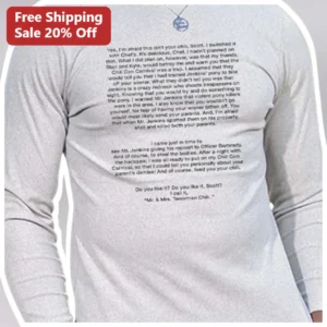 Mr. Mrs. Teanorman Chili South Park Scott Tenorman Must Die Quote Long Sleeve Tee available at our Los Angeles warehouse