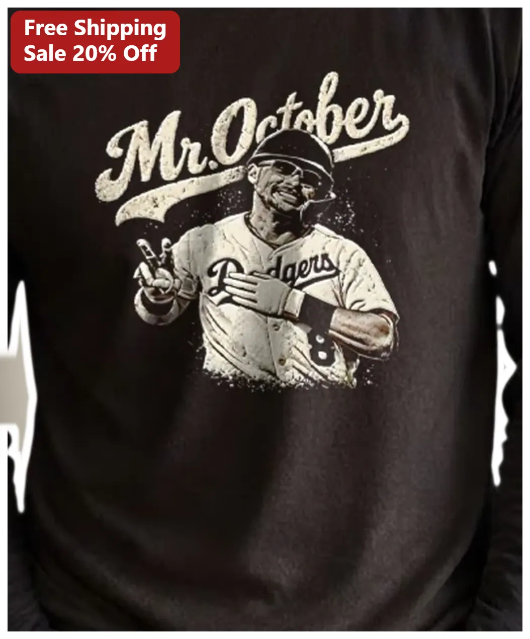 Mr. October Long Sleeve Shirt Reggie Jackson Vintage Basebal — Los Angeles Mr. October Long Sleeve Shirt Reggie Jackson Vintage Baseball Dodgers Fan Gear available at our Los Angeles warehouse