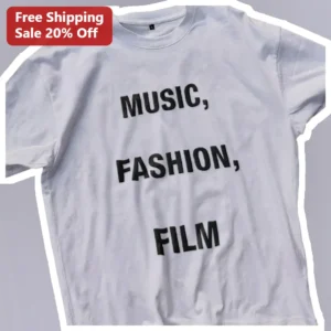 Music Fashion Film Tee Charli XCX Inspired Minimalist Typography Graphic T-Shirt available at our Los Angeles warehouse