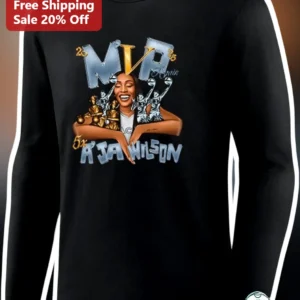 MVP Again 5x A'ja Wilson Long Sleeve Shirt WNBA Las Vegas Aces Fan Apparel available at our Los Angeles warehouse