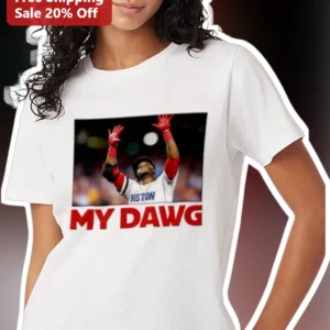 My Dawg Tee Mookie Betts Boston Red Sox Baseball Retro Bootleg Graphic Shirt for Men Women available at our Los Angeles warehouse