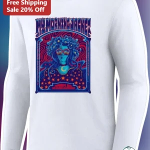 My Morning Jacket Long Sleeve Tee Indie Rock Band Merch Psychedelic Retro Concert Shirt Gift for Mus available at our Los Angeles warehouse
