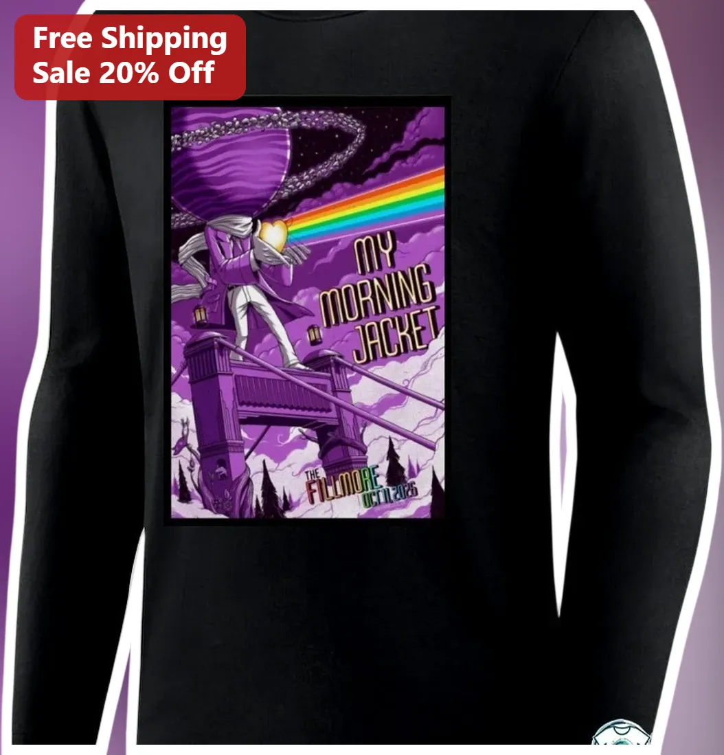 My Morning Jacket The Fillmore Tee Psychedelic Indie Rock Band Merch Graphic Shirt available at our Los Angeles warehouse