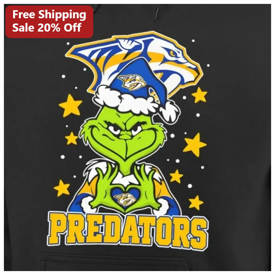 Nashville Predators Grinch Christmas Hoodie NHL Fan Holiday — Los Angeles Nashville Predators Grinch Christmas Hoodie NHL Fan Holiday Gift available at our Los Angeles warehouse