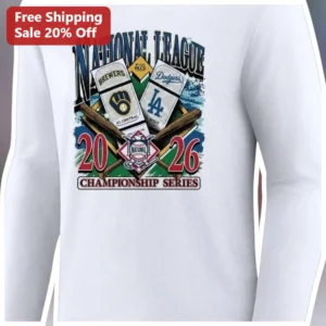 National League Championship Series Long Sleeve Tee Vintage Baseball NLCS Fan Gear available at our Los Angeles warehouse