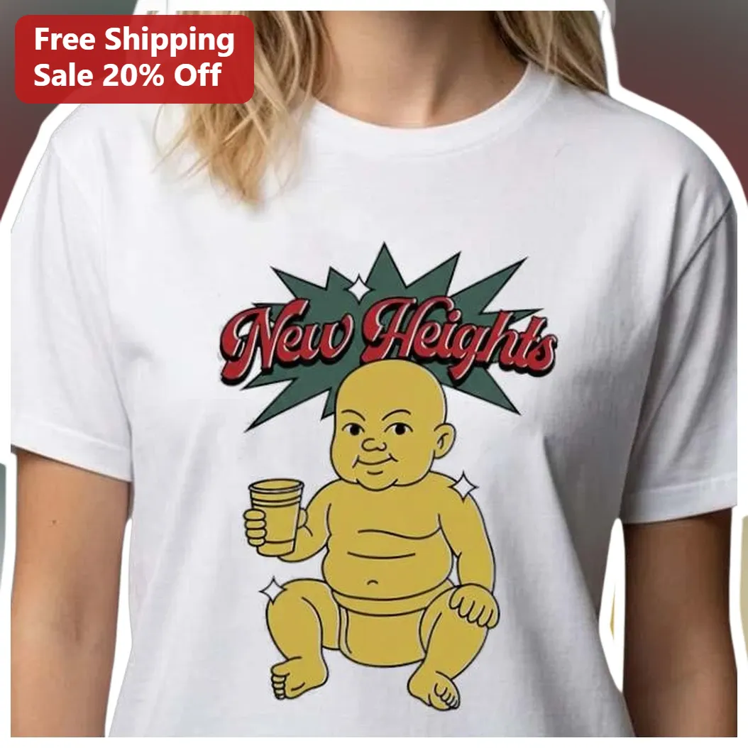 New Heights Tee Funny Baby Graphic Shirt for Podcast Fans an — Los Angeles New Heights Tee Funny Baby Graphic Shirt for Podcast Fans and Sports Enthusiasts available at our Los Angeles warehouse