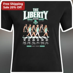 New York Liberty 2026 Tee The Liberty Forever Est. 1997 WNBA Basketball Fan Shirt available at our Los Angeles warehouse