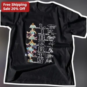 New York Liberty WNBA Team Autograph Graphic Tee Black available at our Los Angeles warehouse