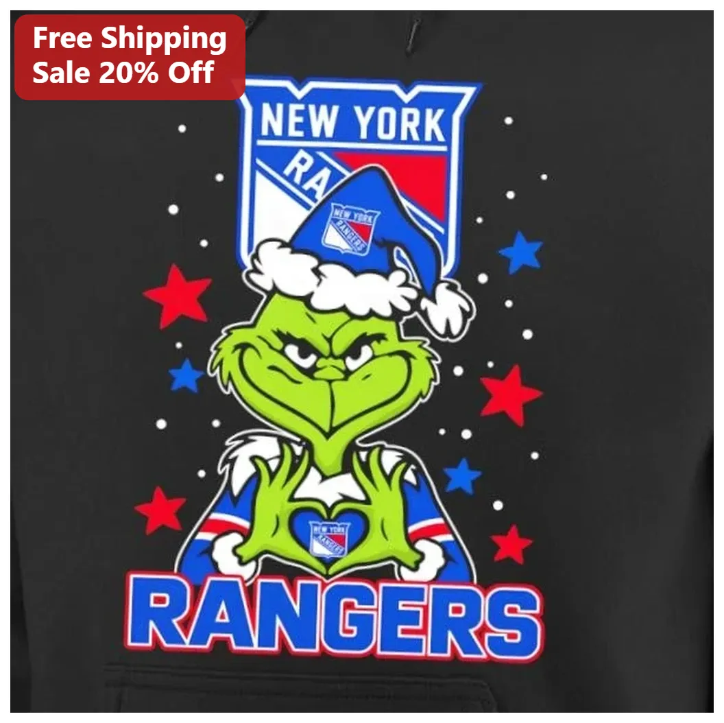 New York Rangers Grinch Hoodie Funny NHL Hockey Christmas Gi — Los Angeles New York Rangers Grinch Hoodie Funny NHL Hockey Christmas Gift for Fans available at our Los Angeles warehouse