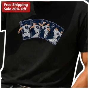 New York Yankees Pitchers Tee Baseball Ace Card Design Gift for Men Women MLB Fan Apparel available at our Los Angeles warehouse