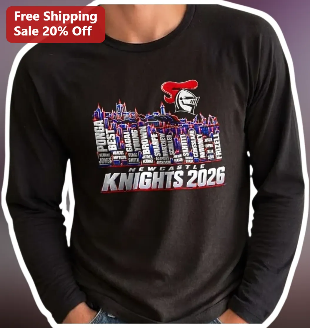 Newcastle Knights Long Sleeve Tee NRL Rugby League Fan Merchandise available at our Los Angeles warehouse