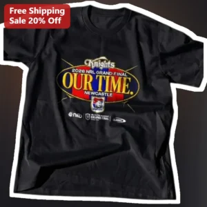 Newcastle Knights Our Time 2026 NRL Grand Final Tee available at our Los Angeles warehouse