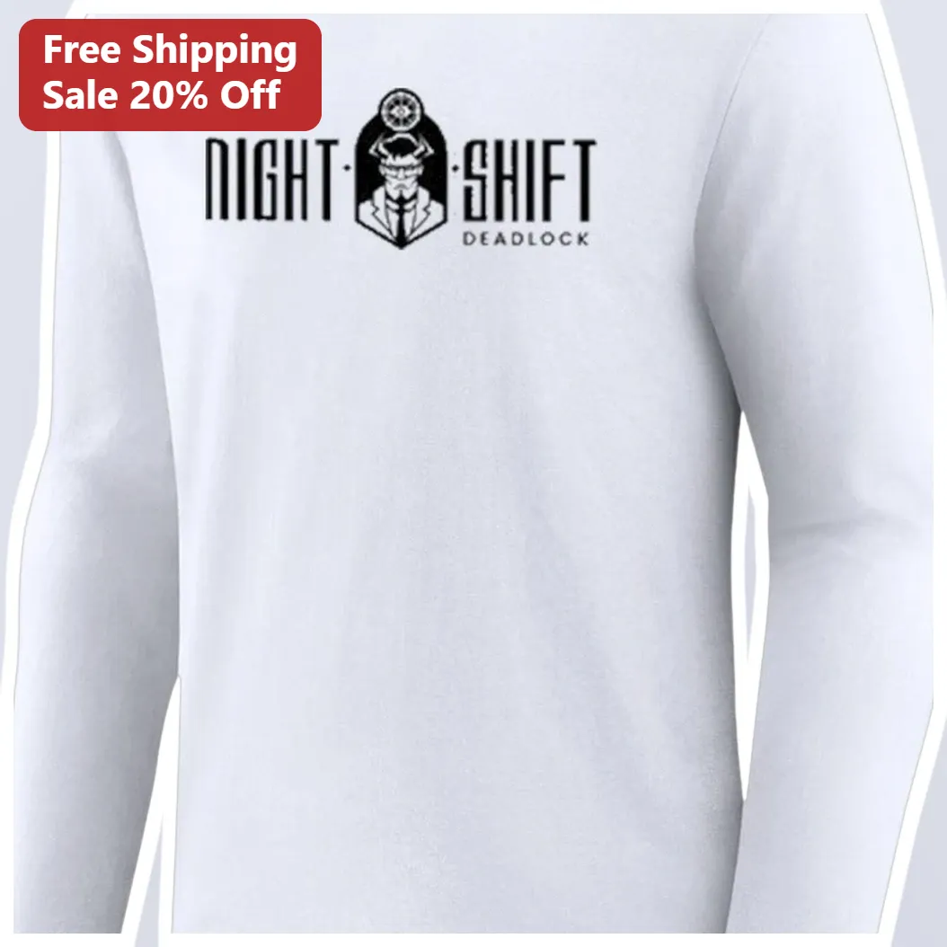 Night Shift Deadlock Long Sleeve Tee Tactical Gaming Noir Gr — Los Angeles Night Shift Deadlock Long Sleeve Tee Tactical Gaming Noir Graphic Shirt for Men Women available at our Los Angeles warehouse