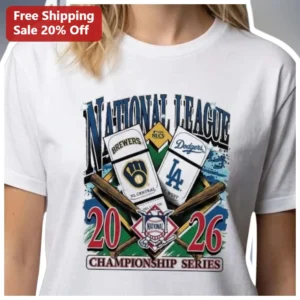 NLCS Brewers Dodgers Championship Series Tee National League Baseball Fan Gift available at our Los Angeles warehouse