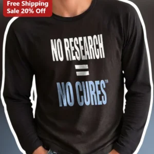 No Research No Cures Long Sleeve Tee Medical Student ERAS Humor Gift for Premed Residency Match available at our Los Angeles warehouse