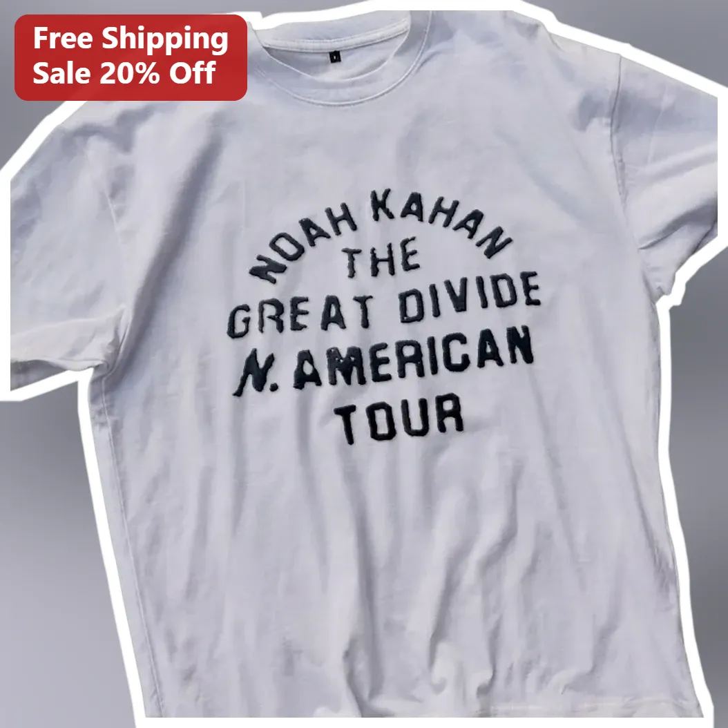 Noah Kahan The Great Divide North American Tour Tee Vintage Concert Merch Folk Music Gift available at our Los Angeles warehouse