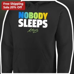 Nobody Sleeps KSI Signature Hoodie Black Streetwear Pullover for Fans available at our Los Angeles warehouse