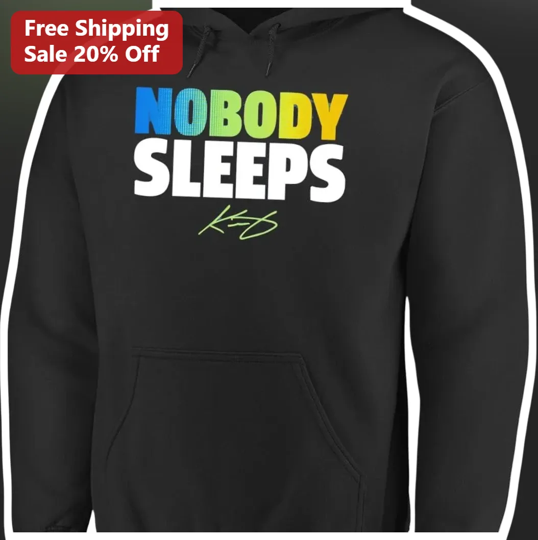 Nobody Sleeps KSI Signature Hoodie Black Streetwear Pullover for Fans available at our Los Angeles warehouse