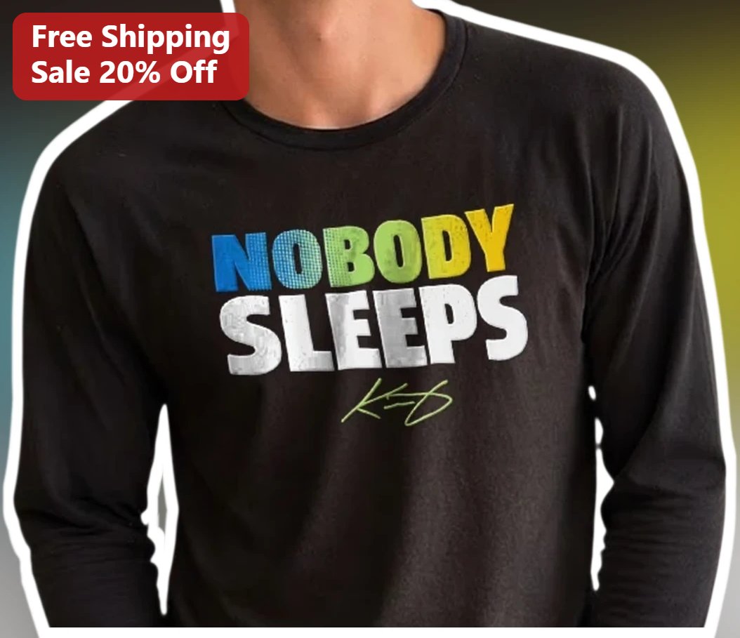Nobody Sleeps KSI Signature Long Sleeve Tee Black Streetwear Merch available at our Los Angeles warehouse