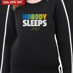 NOBODY SLEEPS KSI Signature Sweatshirt Nobody Sausage Meme Streetwear Crewneck Gift for Fans available at our Los Angeles warehouse