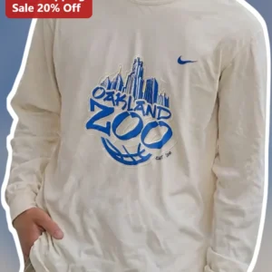Oakland Zoo Long Sleeve Tee Retro Baseball Skyline Graphic Shirt available at our Los Angeles warehouse
