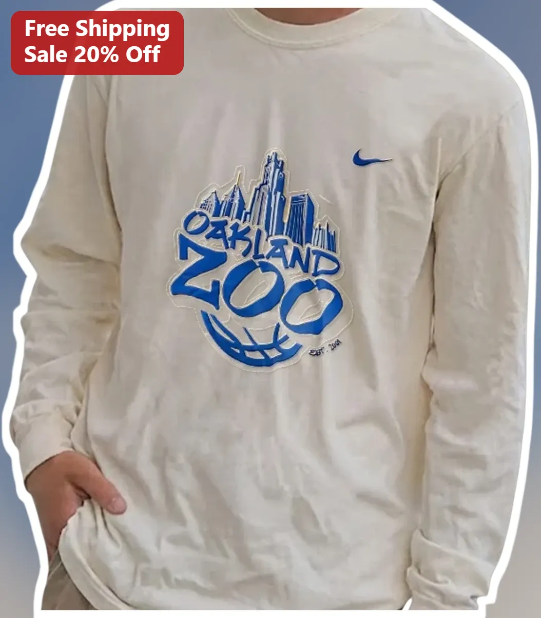 Oakland Zoo Long Sleeve Tee Retro Baseball Skyline Graphic S — Los Angeles Oakland Zoo Long Sleeve Tee Retro Baseball Skyline Graphic Shirt available at our Los Angeles warehouse