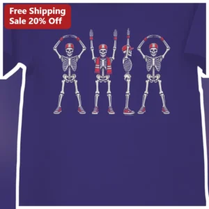 Ohio Skeletons Spell OHIO Tee Spooky College Halloween Shirt available at our Los Angeles warehouse